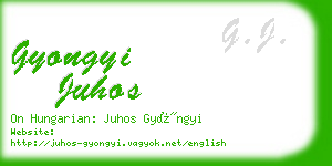 gyongyi juhos business card